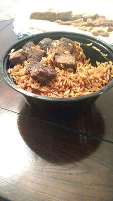 Jolof rice with ram Suya