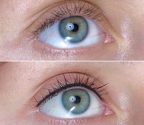 Before and after of Top permanent eyeliner on our wonderful client~