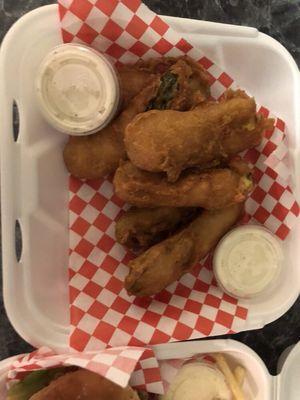 Deep Fried Pickles appetizer...Tangy!