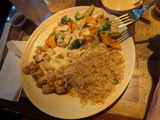 Hibachi chicken - no carrots but veggies