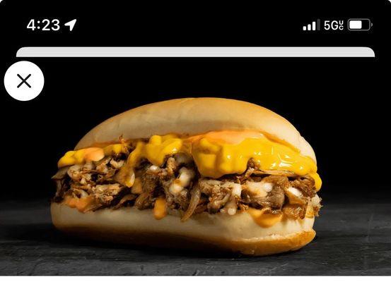 False advertising of Cheesesteak