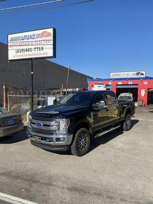 Safety inspection, transmission service, and oil change done on this 2019 F-250 Diesel.