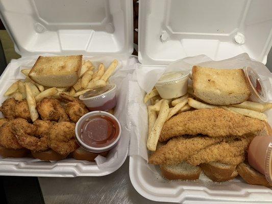 Shrimp basket, and catfish filet basket