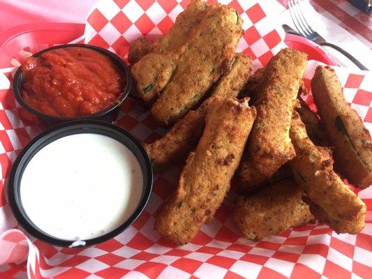 Zucchini sticks- so many and delicious!