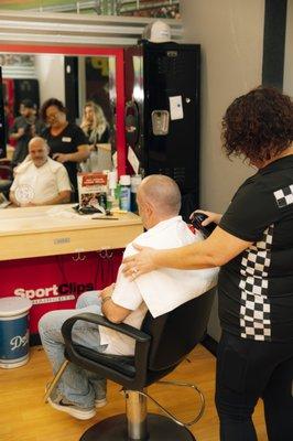 Relaxing neck and shoulder massage comes with every MVP Haircut experience