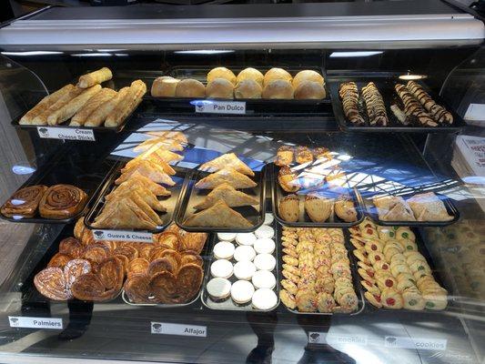 Display case of sweets.