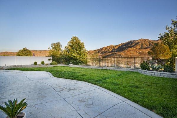 Beautiful views from the covered patio. Those hills turn a majestic green once the rain hits.