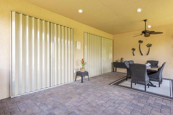 Accordion (Hurricane) Shutters -closed-