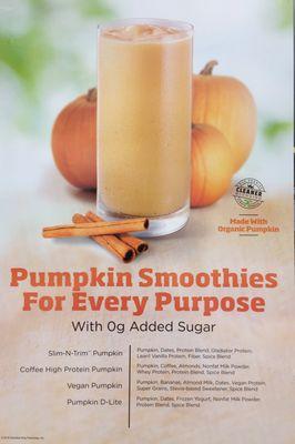 Pumpkin Smoothies - October 2018