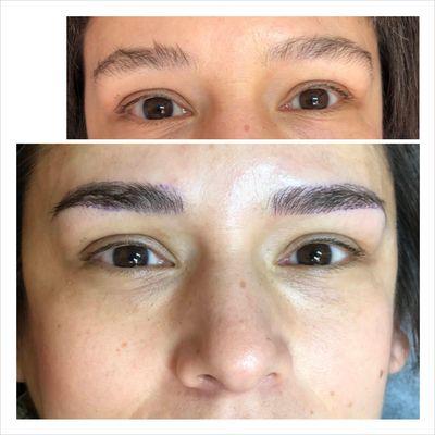 Fuller looking Microbladed brows