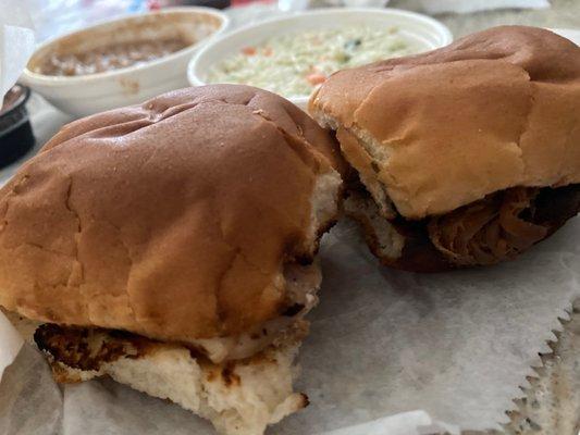 Pork chicken and beef sliders