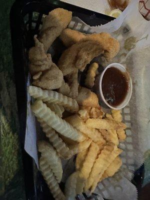 Chicken fingers and French fries