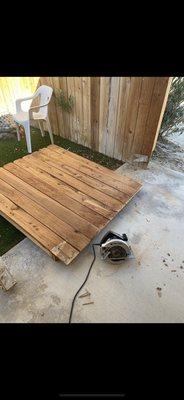 Fixing and realigned a wooden gate for a customer