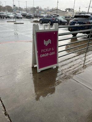 Lyft waiting area