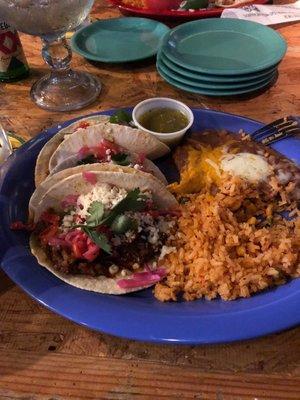 Mexican taco plate