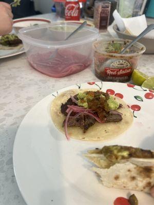 Carne asada tacos