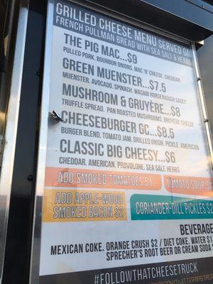 Papi Queso menu