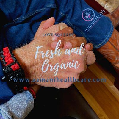 Caregiver and Patient. Patient was anxious about his new home and our caregiver sat held his hand and listened. We love what we do.