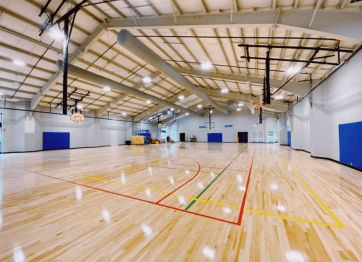 Newly renovated gymnasium