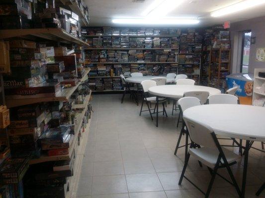 Tons of boardgames and cards