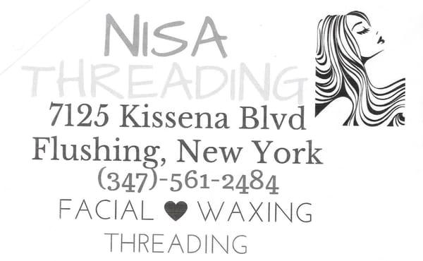 threading, xing, facial, nisa threading, flushing threading