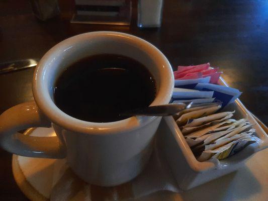 A cup of coffee.