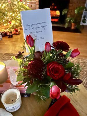 Christmas flower bouquet