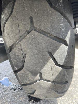 Cracks in the tire