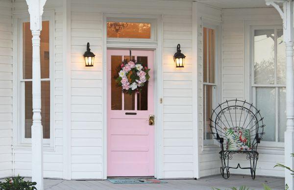 You're not in the South unless you've got a charming pastel front door!