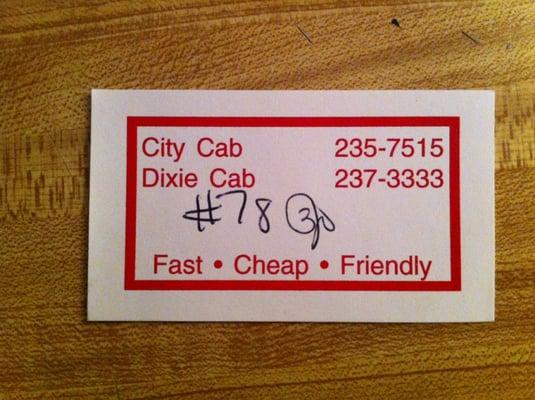 Dixie Cab