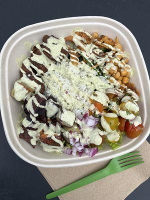 Cowboy bowl with herby ranch dressing