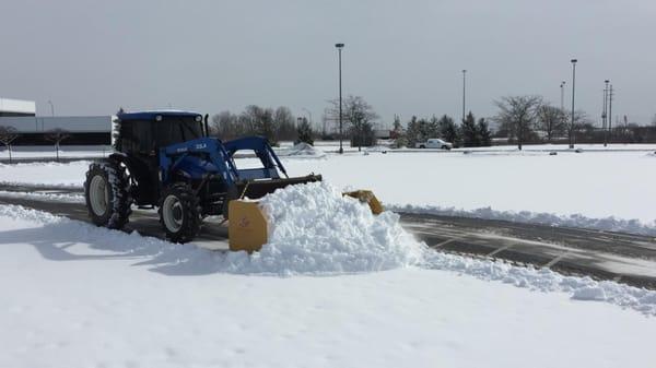 Clearing snow after a major storm.