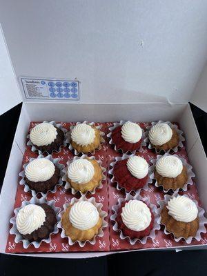 Valentine's Box: chocolate chocolate chip, vanilla, red velvet, and salted caramel