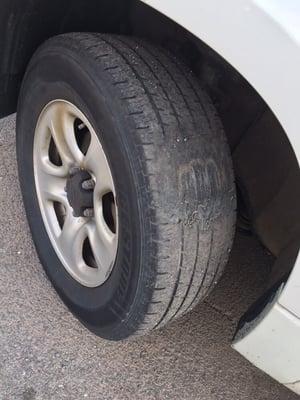 My SUV tires after being drug by Battlefield