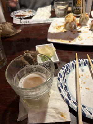 sake bomb + sushi