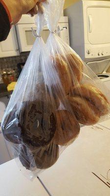 Days old bag. $2.50/bag. Variety of blueberry cake donuts and glaze