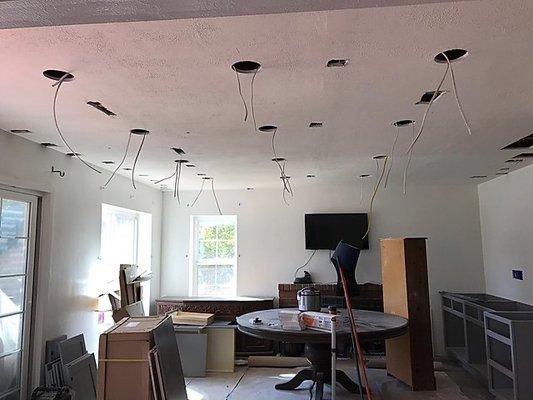 recessed lighting - During the installation