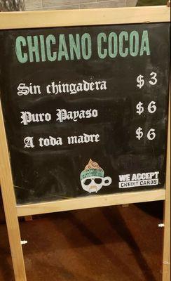 Orale Carnal! Miralo, El Menu!