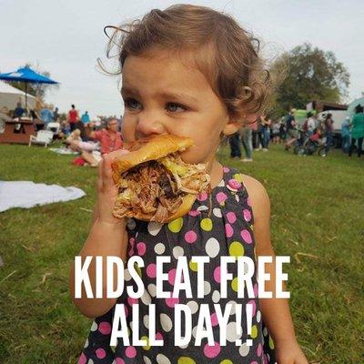 Kids Eat Free every Sunday with the purchase of an adult meal.