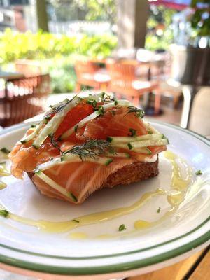 Royal latke with salmon roe