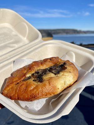 Mushroom Piroshky. Wish there was more mushrooms.