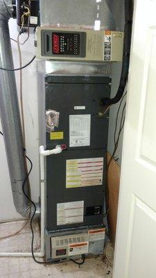 Installed 15 KW electric furnace with 3 heat pump.