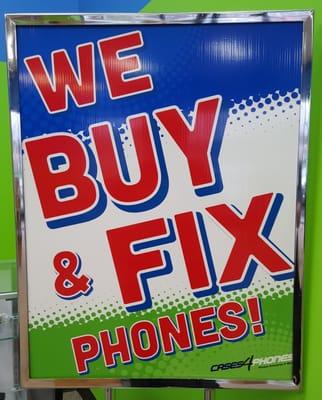 We buy many types of phones, ranging from the newest models all the way back to the flip phones! We even buy some broken devices.