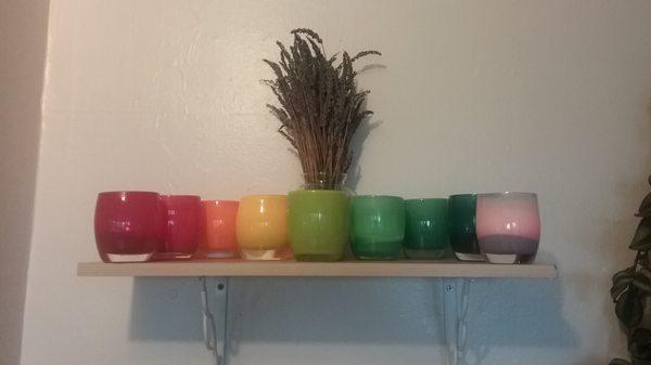 candles and lavender in treatment room