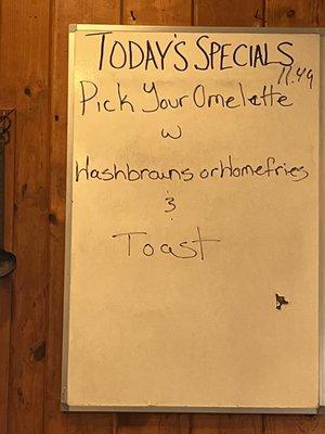 Daily specials