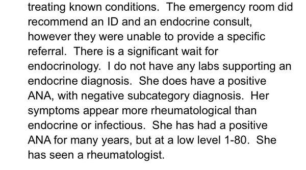 Robert Amrien refused all referral requests even from ER and urgent care doctors. He lied about me having a positive ANA for "many years."