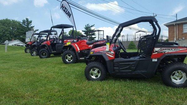 Hisun Utvs 2 year full warranty. Parts and Labor