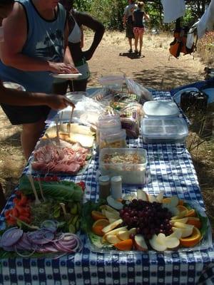 Deluxe deli style lunch on the river