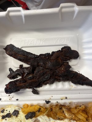 Burnt bacon