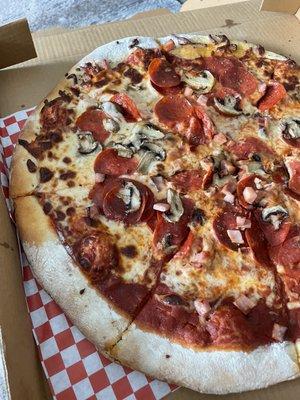 Pepperoni, Ham, and Mushroom